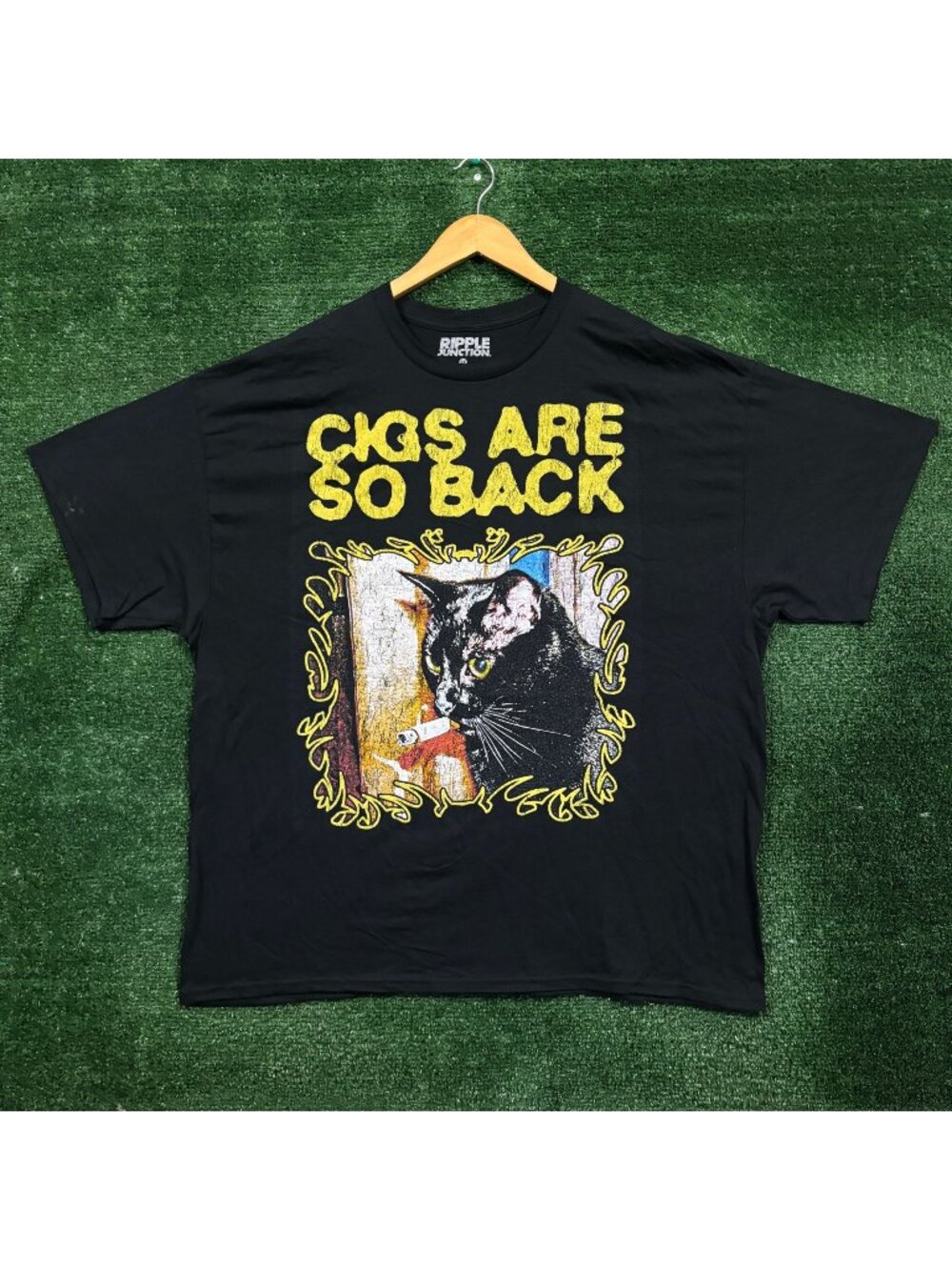 Cigs Are So Back Black Cat T-Shirt Size 2X